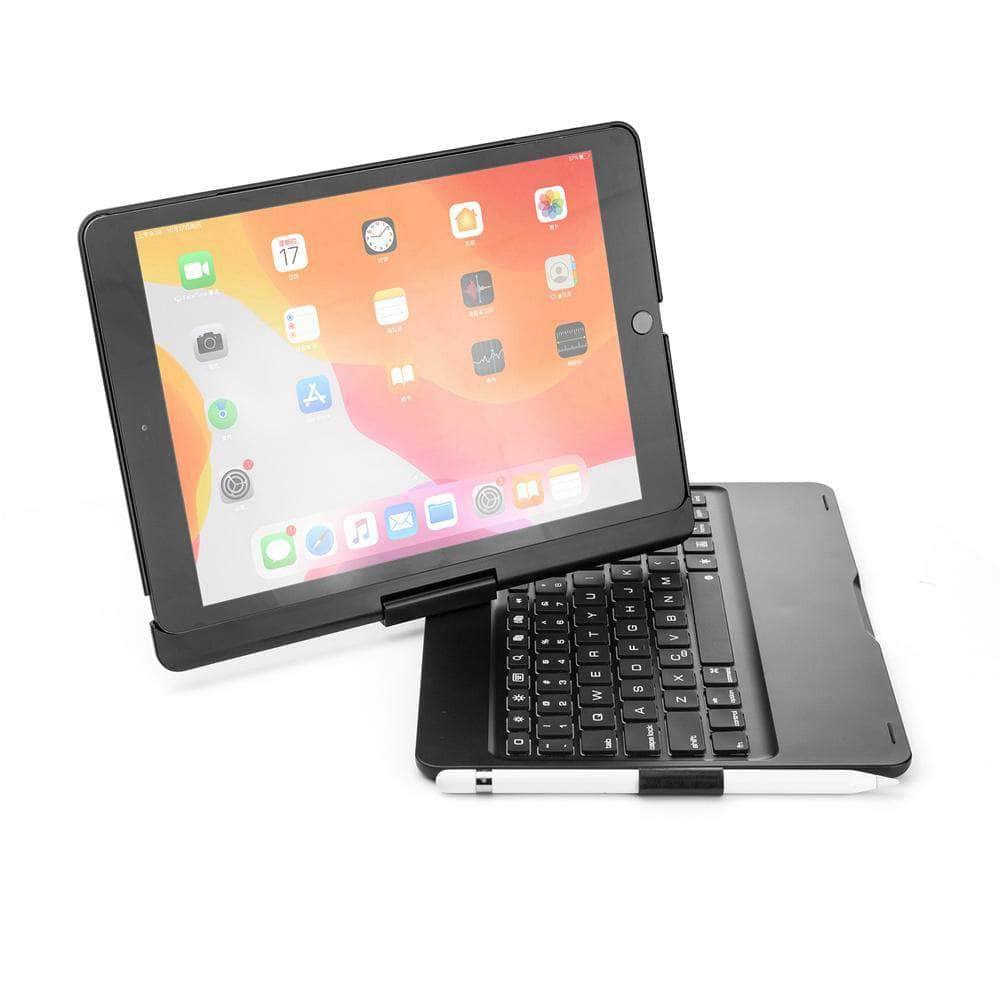 iPad 10.2 2019/2020 (iPad 7/8) Backlit 360 Degree Swivel Rotating Clamshell Keyboard Case - CaseBuddy