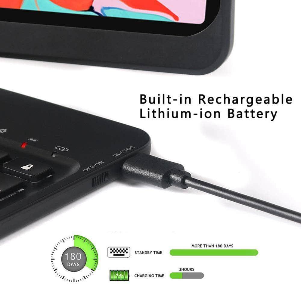 iPad 10.2 2019/2020 (iPad 7/8) Backlit 360 Degree Swivel Rotating Clamshell Keyboard Case - CaseBuddy