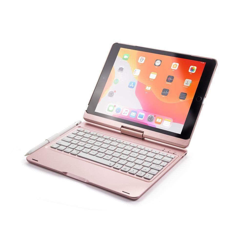 iPad 10.2 2019/2020 (iPad 7/8) Backlit 360 Degree Swivel Rotating Clamshell Keyboard Case - CaseBuddy