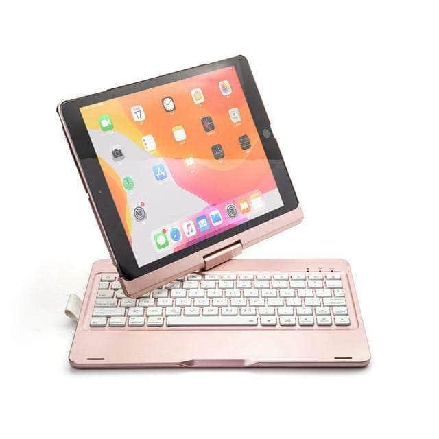 iPad 10.2 2019/2020 (iPad 7/8) Backlit 360 Degree Swivel Rotating Clamshell Keyboard Case - CaseBuddy