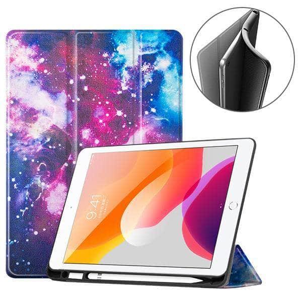 iPad 10.2 2019/2020 (iPad 7/8) Folio Cover A2200 A2198 A2232 Pen Holder - CaseBuddy