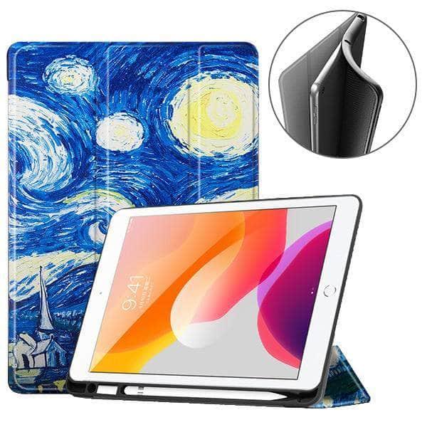 iPad 10.2 2019/2020 (iPad 7/8) Folio Cover A2200 A2198 A2232 Pen Holder - CaseBuddy