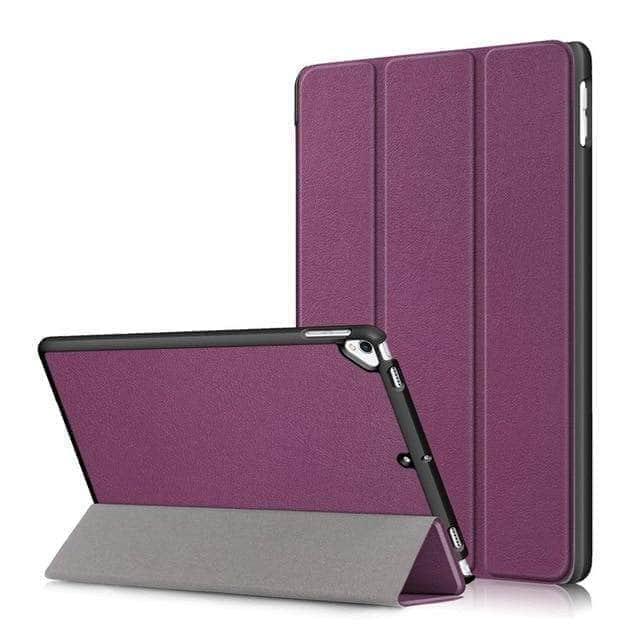 CaseBuddy Casebuddy Purple iPad 10.2 2019/2020 (iPad 7/8) Folio Stand Cover Auto Sleep Wake Trifold Ultra Slim