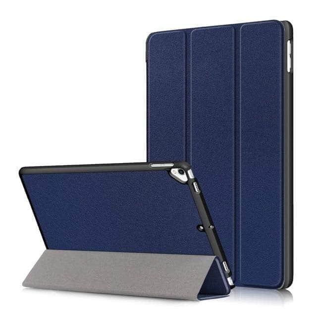 CaseBuddy Casebuddy Darkblue iPad 10.2 2019/2020 (iPad 7/8) Folio Stand Cover Auto Sleep Wake Trifold Ultra Slim