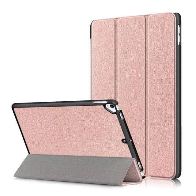 CaseBuddy Casebuddy RoseGold iPad 10.2 2019/2020 (iPad 7/8) Folio Stand Cover Auto Sleep Wake Trifold Ultra Slim