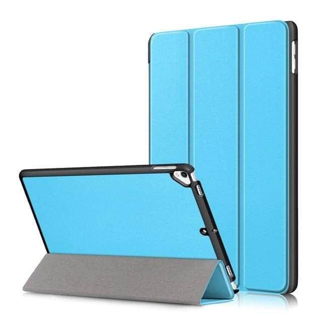 CaseBuddy Casebuddy Skyblue iPad 10.2 2019/2020 (iPad 7/8) Folio Stand Cover Auto Sleep Wake Trifold Ultra Slim