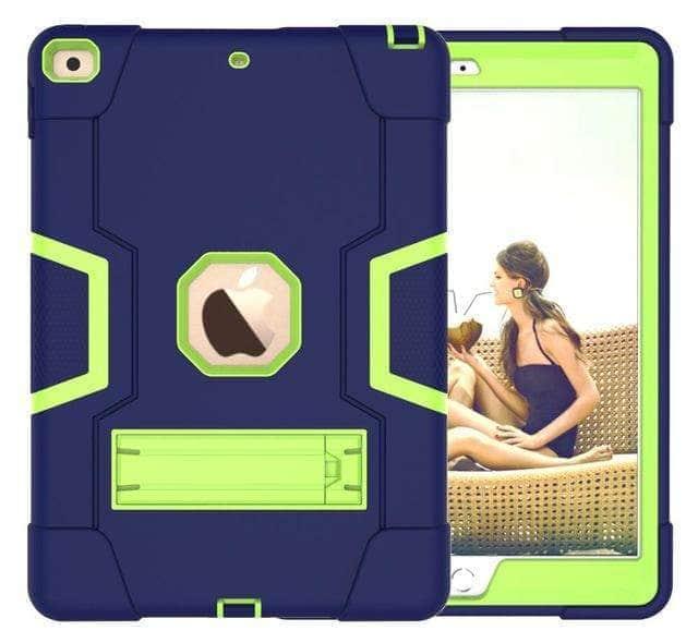 CaseBuddy Casebuddy NavyBlue Olivine iPad 10.2 2019/2020 (iPad 7/8) Hybrid Three Layer Armor Shockproof Rugged Drop Protection Cover