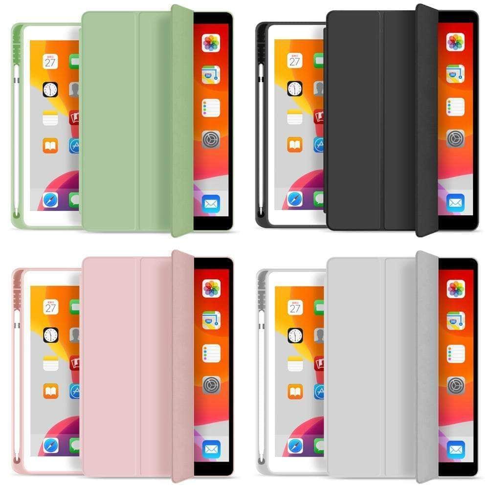 CaseBuddy Casebuddy iPad 10.2 2019/2020 (iPad 7/8) Pencil Holder Slim Tri-fold PU Leather Smart Cover