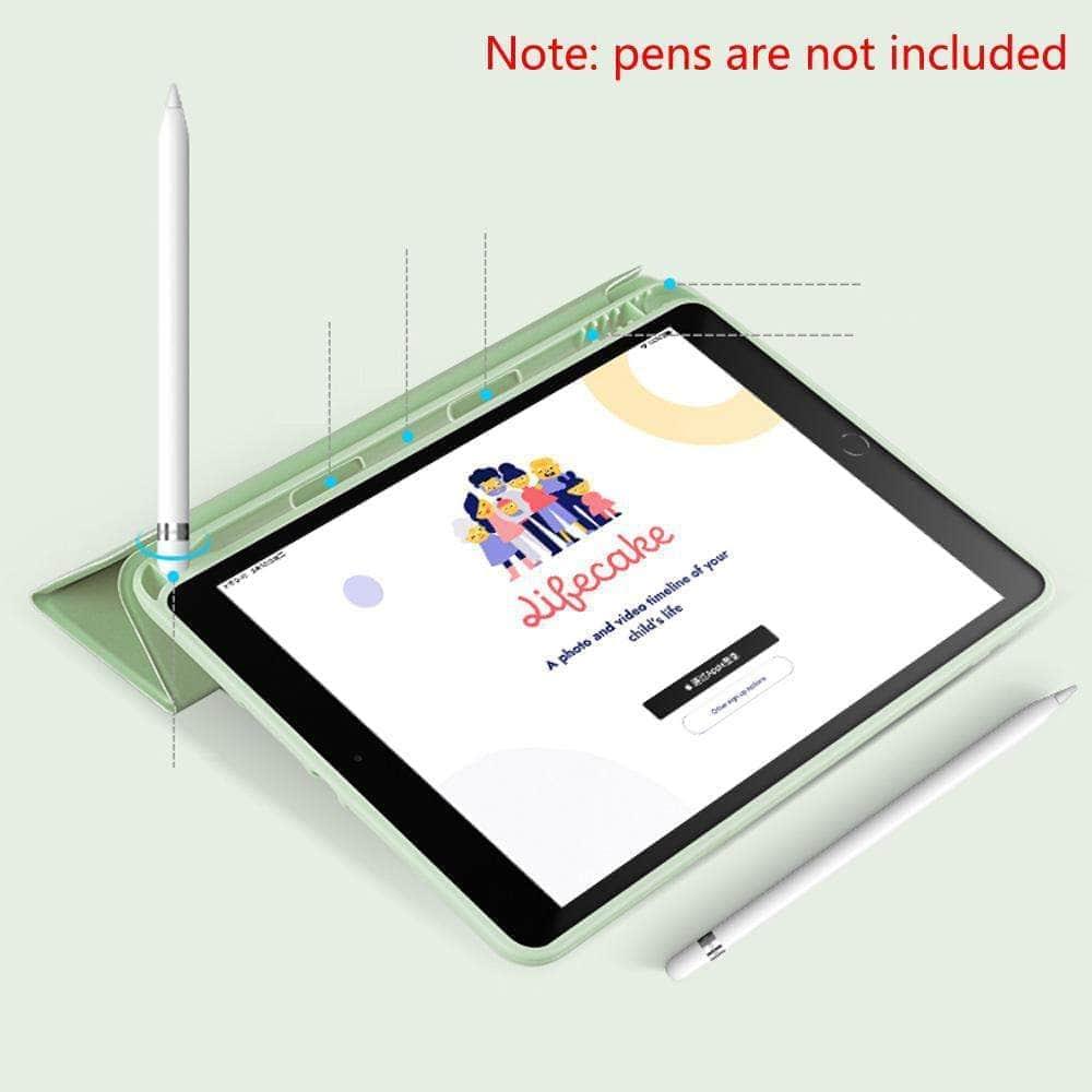 CaseBuddy Casebuddy iPad 10.2 2019/2020 (iPad 7/8) Pencil Holder Slim Tri-fold PU Leather Smart Cover