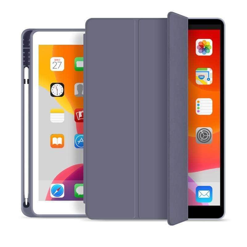 CaseBuddy Casebuddy iPad 10.2 2019/2020 (iPad 7/8) Pencil Holder Slim Tri-fold PU Leather Smart Cover