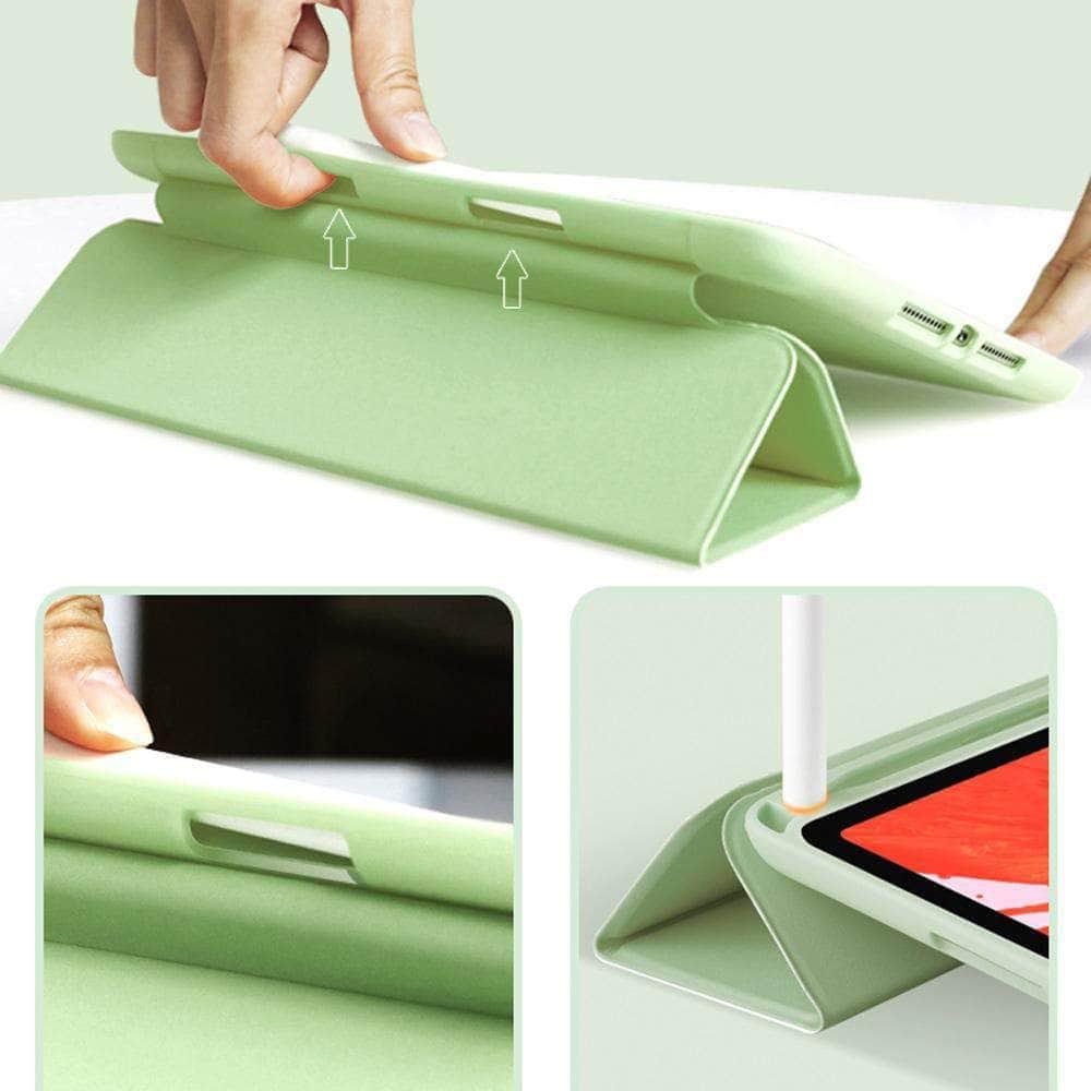 CaseBuddy Casebuddy iPad 10.2 2019/2020 (iPad 7/8) Pencil Holder Slim Tri-fold PU Leather Smart Cover