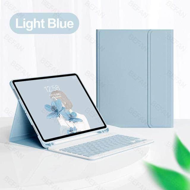 CaseBuddy Australia Casebuddy Light blue / iPad 8th 7th 10.2 iPad 10.2 (7/8) Bluetooth Keyboard Case