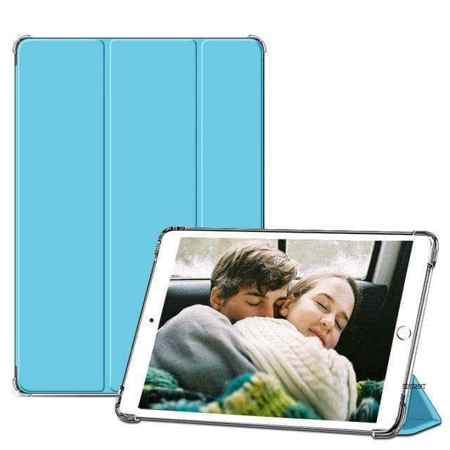 CaseBuddy Australia Casebuddy Romantic blue / New Air 4 10.9 inch iPad 2020 Air 4 Airbag Transparent Back Cover Smart Case A2324 A2072