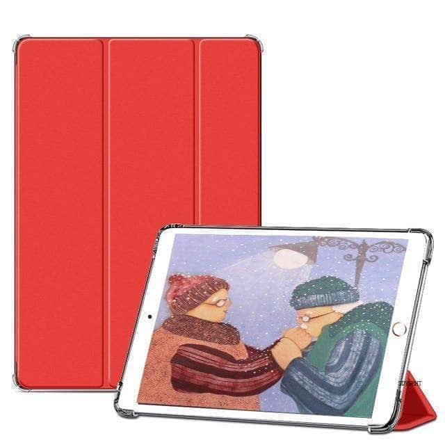 CaseBuddy Australia Casebuddy Red / New Air 4 10.9 inch iPad 2020 Air 4 Airbag Transparent Back Cover Smart Case A2324 A2072