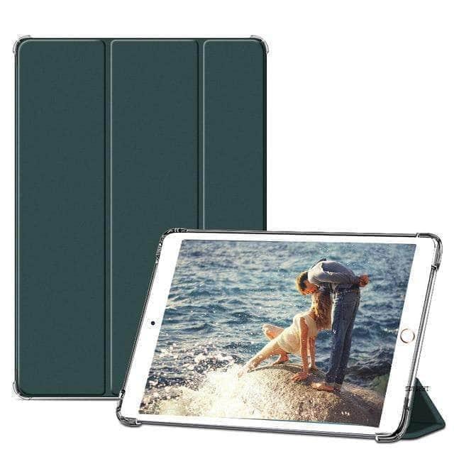 CaseBuddy Australia Casebuddy Dark green / New Air 4 10.9 inch iPad 2020 Air 4 Airbag Transparent Back Cover Smart Case A2324 A2072