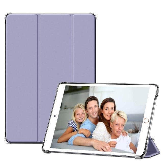 CaseBuddy Australia Casebuddy Lavender ash / New Air 4 10.9 inch iPad 2020 Air 4 Airbag Transparent Back Cover Smart Case A2324 A2072