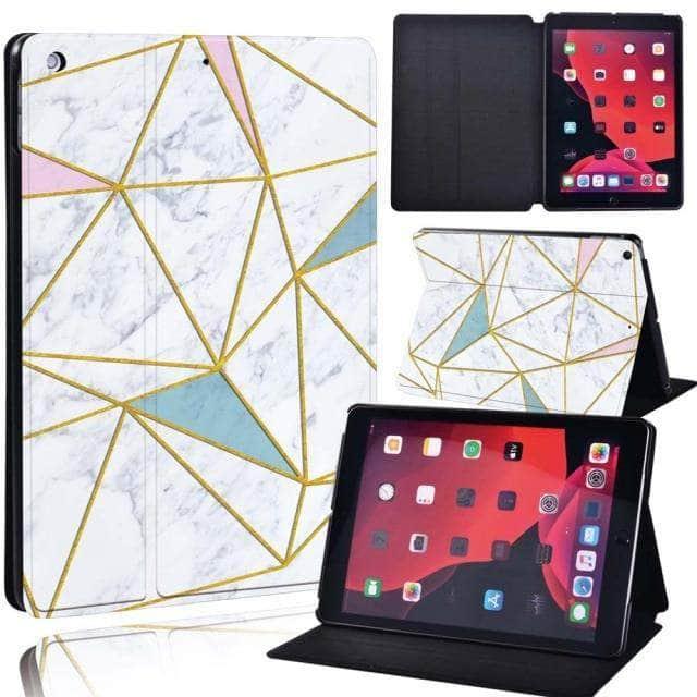 CaseBuddy Australia Casebuddy 14.gold line Geometr / iPad 2021 9th 10.2 iPad (2021) 9th Generation 10.2 Geometric Pattern Case