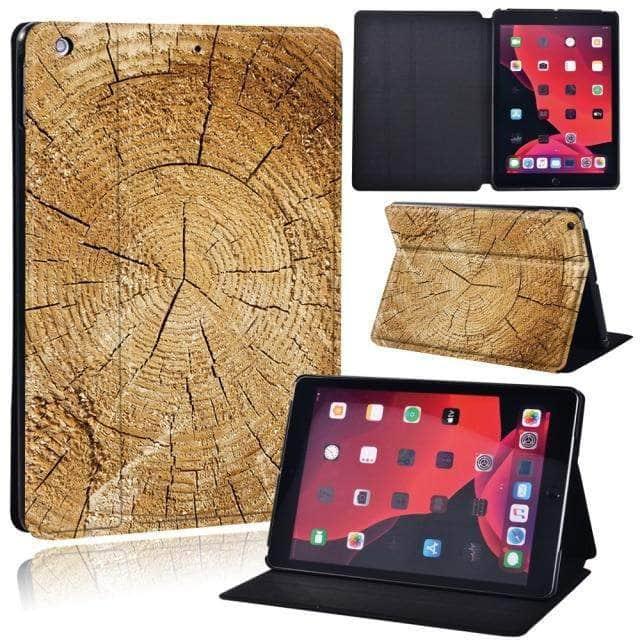 CaseBuddy Australia Casebuddy 14.closeup wooden sl / iPad 2021 9th 10.2 iPad (2021) 9th Generation 10.2 Wood Grain Pattern Case