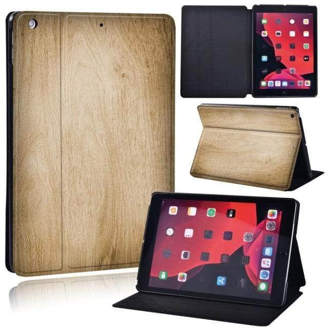 CaseBuddy Australia Casebuddy 30.light brown wood / iPad 2021 9th 10.2 iPad (2021) 9th Generation 10.2 Wood Grain Pattern Case
