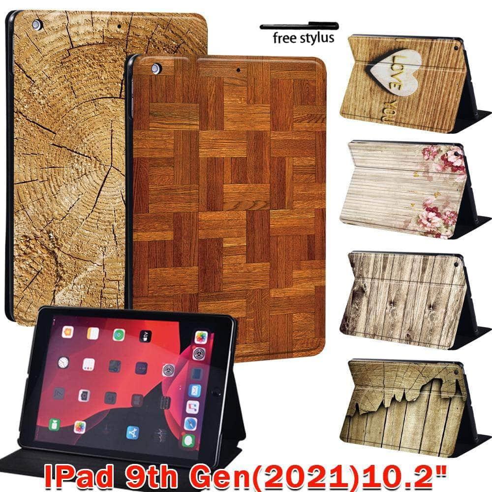 CaseBuddy Australia Casebuddy iPad (2021) 9th Generation 10.2 Wood Grain Pattern Case