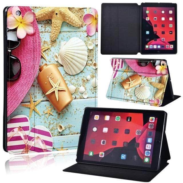 CaseBuddy Australia Casebuddy 16.sea blue board / iPad 2021 9th 10.2 iPad (2021) 9th Generation 10.2 Wood Grain Pattern Case