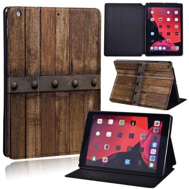 CaseBuddy Australia Casebuddy 15.wooden door / iPad 2021 9th 10.2 iPad (2021) 9th Generation 10.2 Wood Grain Pattern Case