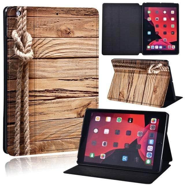 CaseBuddy Australia Casebuddy 4.wooden gate / iPad 2021 9th 10.2 iPad (2021) 9th Generation 10.2 Wood Grain Pattern Case