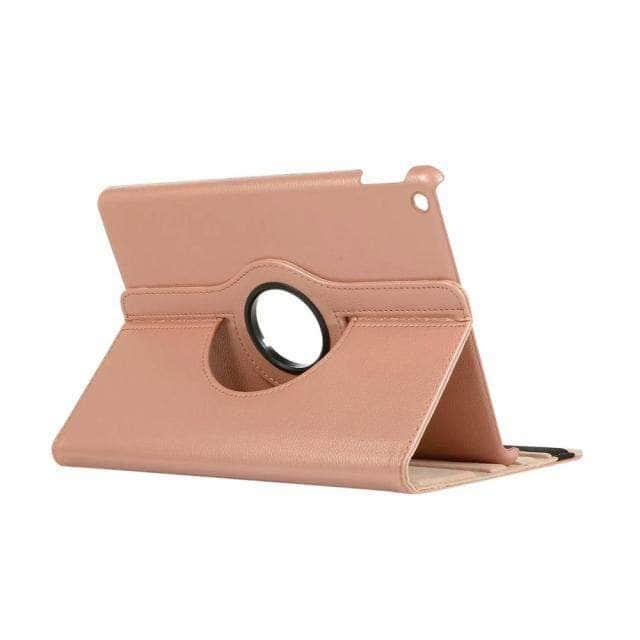 CaseBuddy Australia Casebuddy Rose gold / For 9th 10.2 2021 iPad 9 360 Degree Rotating Leather Smart Case