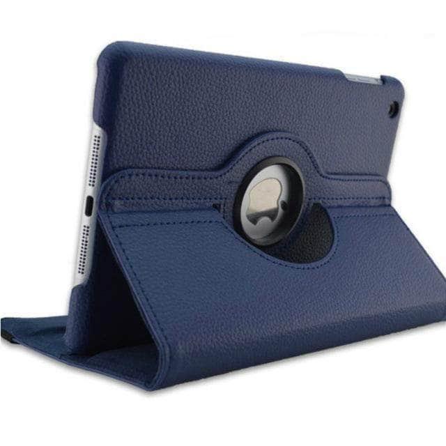 CaseBuddy Australia Casebuddy Dark blue / For 9th 10.2 2021 iPad 9 360 Degree Rotating Leather Smart Case