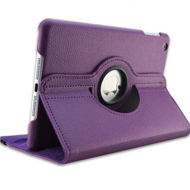 CaseBuddy Australia Casebuddy Purple / For 9th 10.2 2021 iPad 9 360 Degree Rotating Leather Smart Case