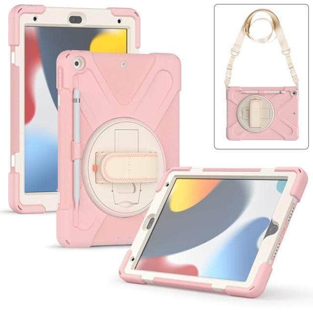 CaseBuddy Australia Casebuddy Cherry blossom pink iPad 9 A2603 A2604 Heavy Duty Rugged Neck Trap Cover