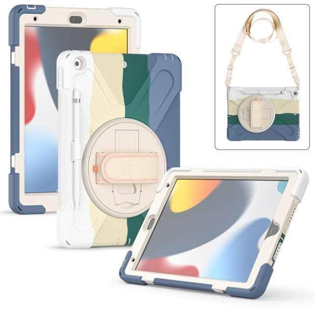 CaseBuddy Australia Casebuddy Colorful Green iPad 9 A2603 A2604 Heavy Duty Rugged Neck Trap Cover