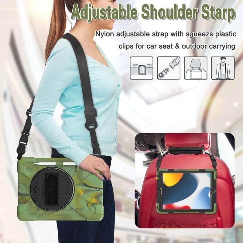 CaseBuddy Australia Casebuddy iPad 9 A2603 A2604 Heavy Duty Rugged Neck Trap Cover