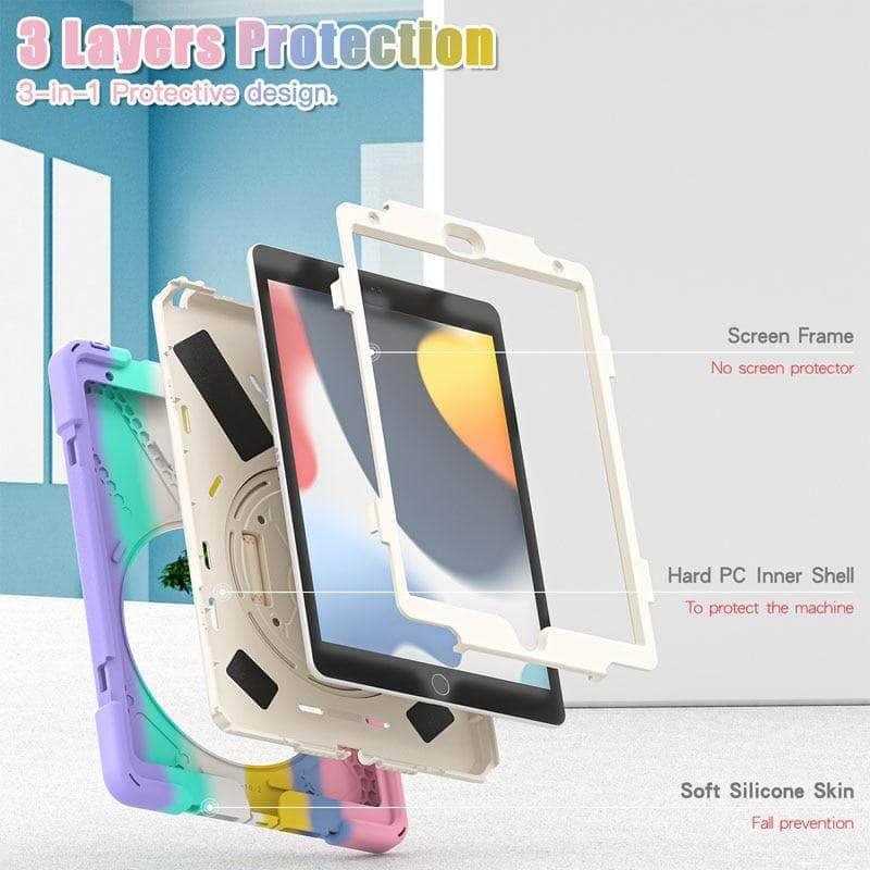 CaseBuddy Australia Casebuddy iPad 9 A2603 A2604 Heavy Duty Rugged Neck Trap Cover