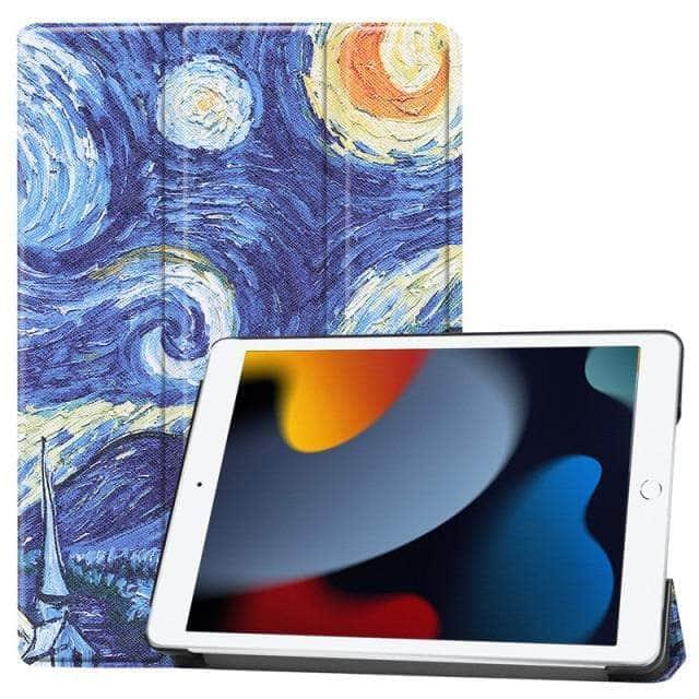 CaseBuddy Australia Casebuddy XK / For 10.2 9th 2021 iPad 9 Leather Tri-fold Smart Cover