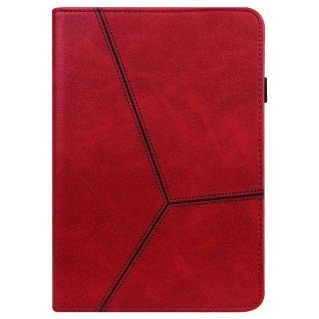 CaseBuddy Australia Casebuddy red / iPad 10.2 9th 2021 iPad 9 Luxury PU Leather Wallet Stand