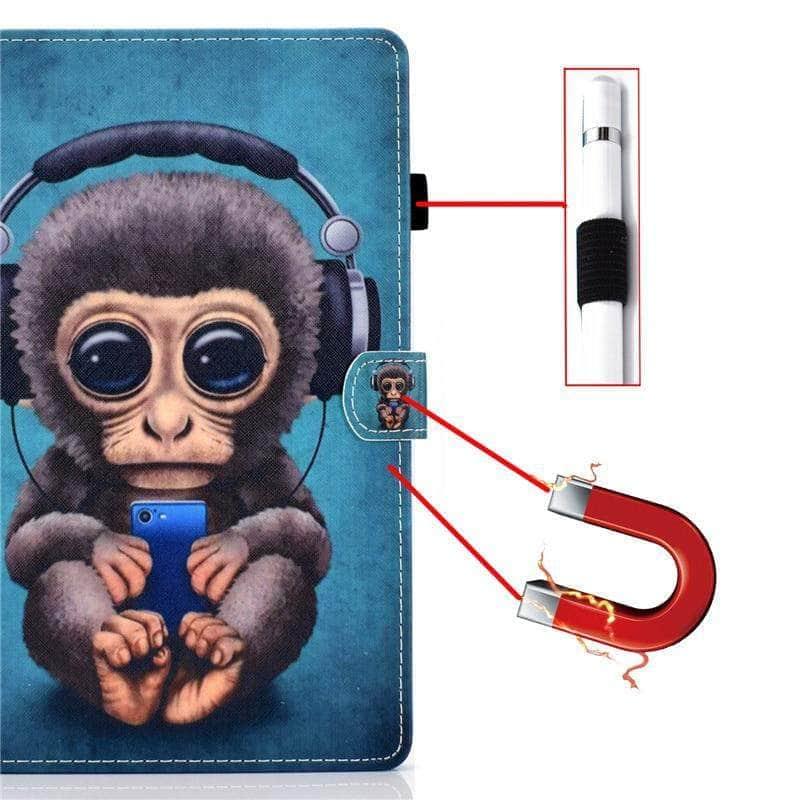 CaseBuddy Australia Casebuddy iPad Air 4 10.9 2020 Cartoon Colours Leather Stand Case