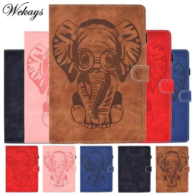 iPad Air 4 10.9 2020 Elephant Leather Stand Case - CaseBuddy