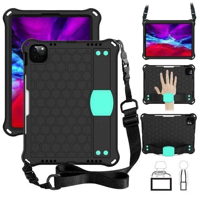 CaseBuddy Australia Casebuddy Black Mint / Ipad Air 4 10.9 2020 iPad Air 4 10.9 2020 EVA Shockproof Kids Stand Cover For Ipad Air 4 Air4 2020 10.9" Tablet Cover Cases