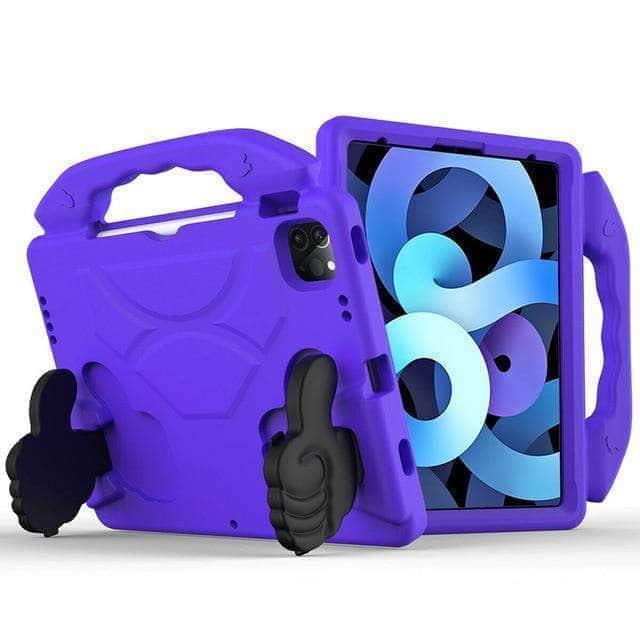 CaseBuddy Australia Casebuddy Purple iPad Air 4 10.9 2020 Protective Handle Kids Case Safe EVA