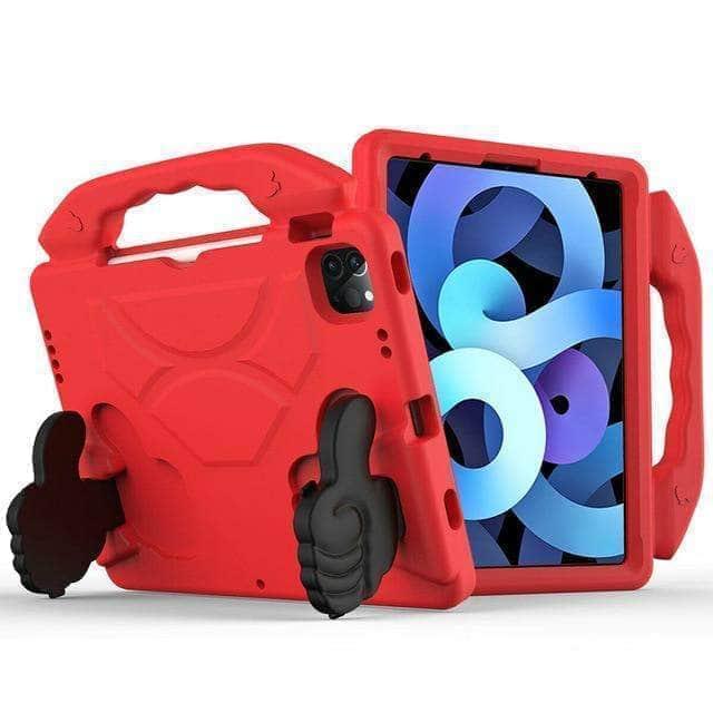 CaseBuddy Australia Casebuddy Red iPad Air 4 10.9 2020 Protective Handle Kids Case Safe EVA