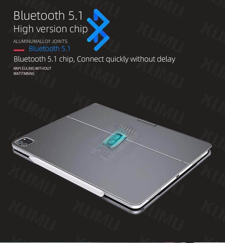 CaseBuddy Australia Casebuddy iPad Air4 10.9 2020 / English Keyboard iPad Air 4 Aluminum Trackpad Magic Backlit Keyboard Case