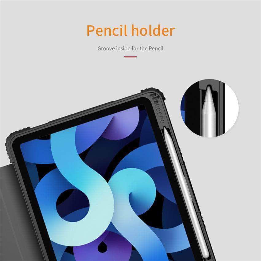 iPad Air 4 NILLKIN Bumper Leather Case Around Coverage Pencil Holder - CaseBuddy