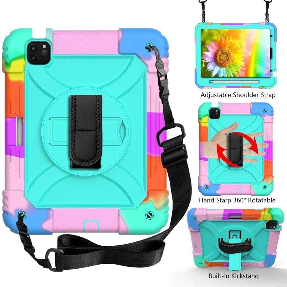 CaseBuddy Australia Casebuddy iPad Air 5 2022 Hybrid 3 Layers Armor Kids Shockproof Case