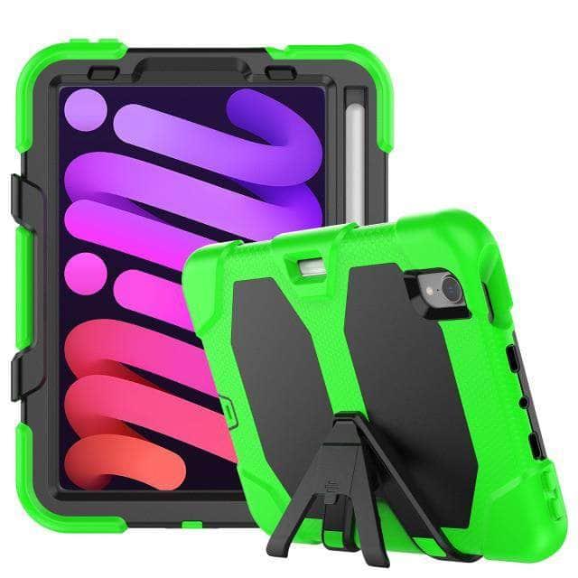 CaseBuddy Australia Casebuddy Green iPad Mini 6 Shockproof Anti-fall Protective Rugged Case