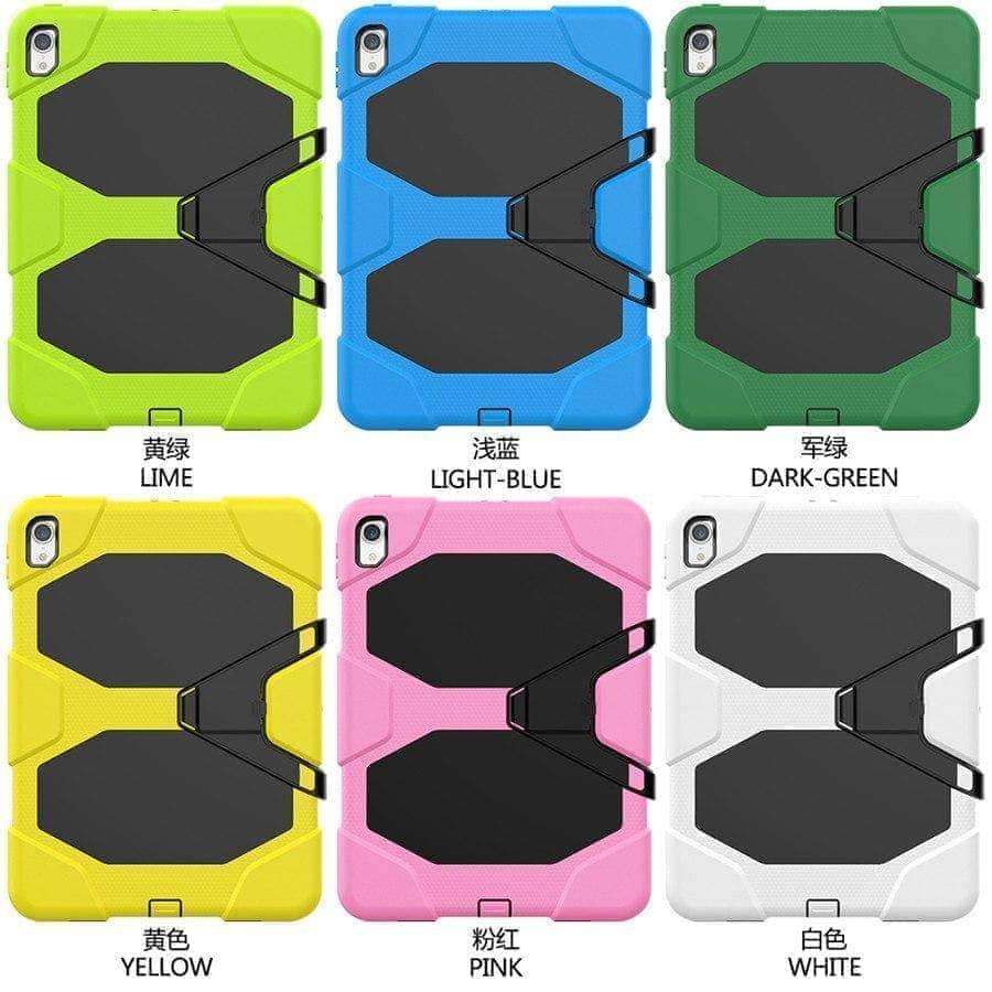 CaseBuddy Casebuddy iPad Pro 11" (2018) A1980 Military Heavy Duty Silicone PC Rugged Stand Case