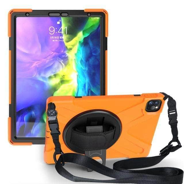 CaseBuddy Australia Casebuddy Orange iPad Pro 11 2021 A2460 Heavy Duty Rugged Protection Cover