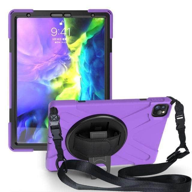 CaseBuddy Australia Casebuddy Purple iPad Pro 11 2021 A2460 Heavy Duty Rugged Protection Cover