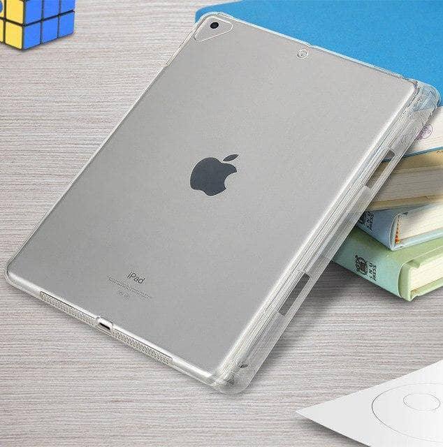 iPad Pro 11 Clear Crystal Transparent Soft TPU Pen Holder Case - CaseBuddy
