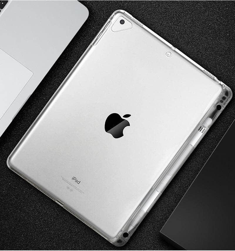 iPad Pro 11 Clear Crystal Transparent Soft TPU Pen Holder Case - CaseBuddy